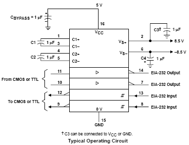 MAX232 Application Diagram